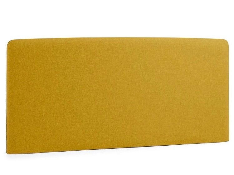 Hoofdbord mosterdgeel inclusief hoes, 168x76 cm, Huis en Inrichting, Ophalen, Overige kleuren, Tweepersoons, Zo goed als nieuw