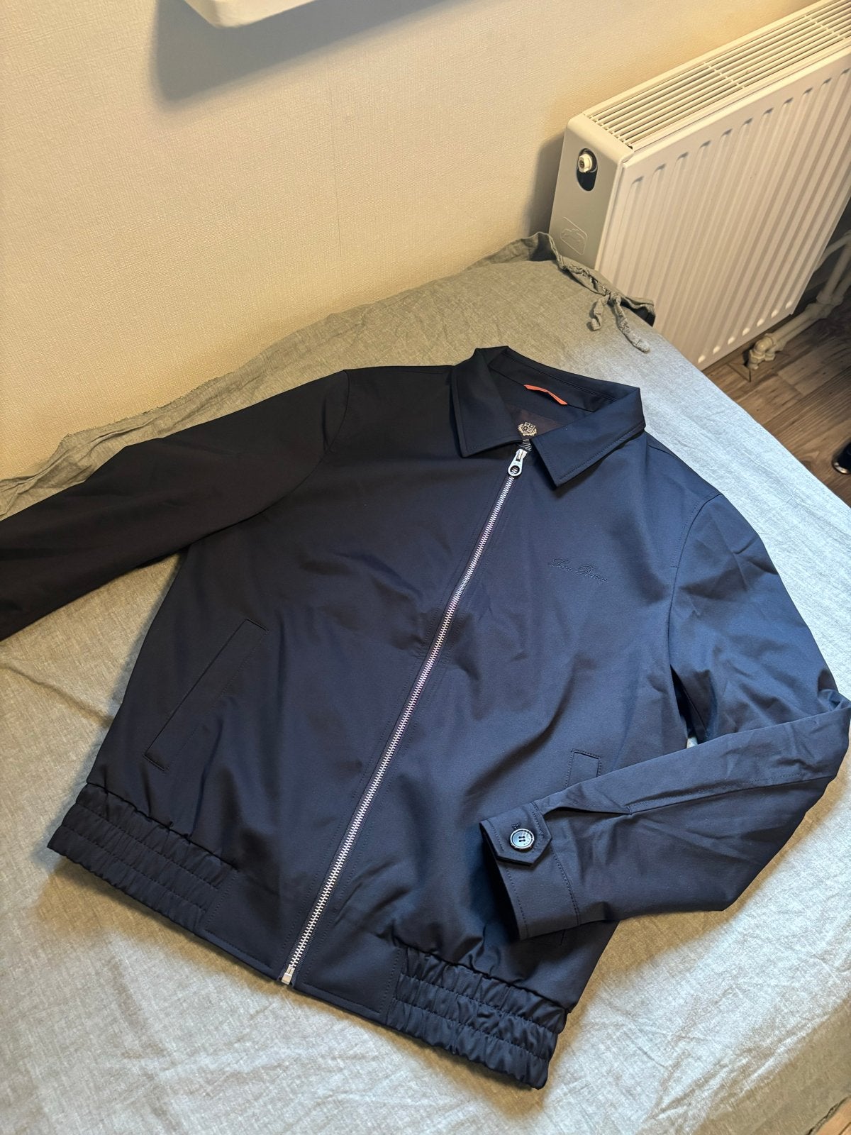 Loro Piana Jas Navyblue Maat S/M, Ophalen of Verzenden, Nieuw, Maat 48/50 (M), Blauw