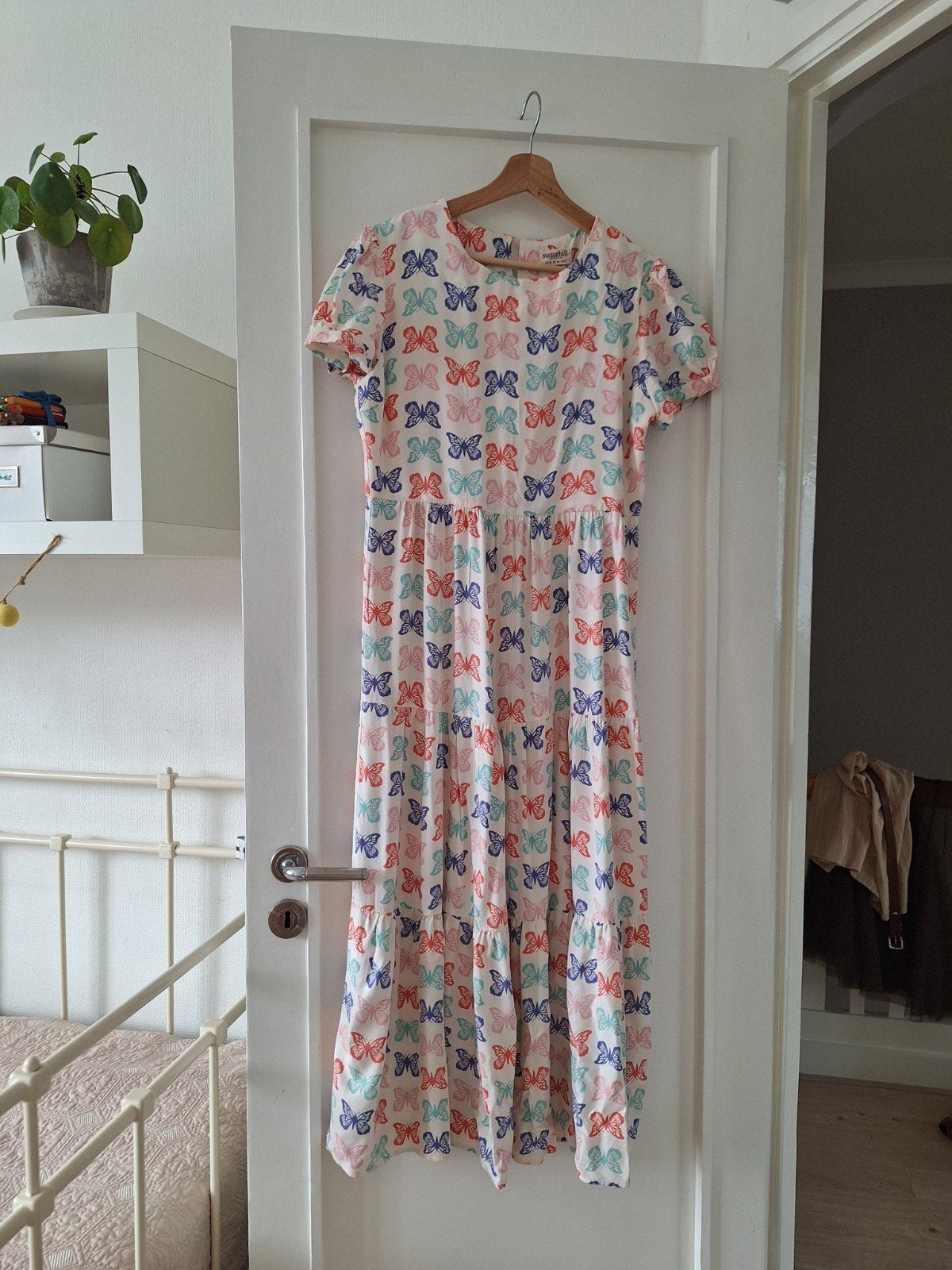 Sugarhill Brighton maxi jurk met vlinderprint, Kleding | Dames, Jurken, Maat 38/40 (M), Meerkleurig, Sugarhill Brighton, Ophalen of Verzenden