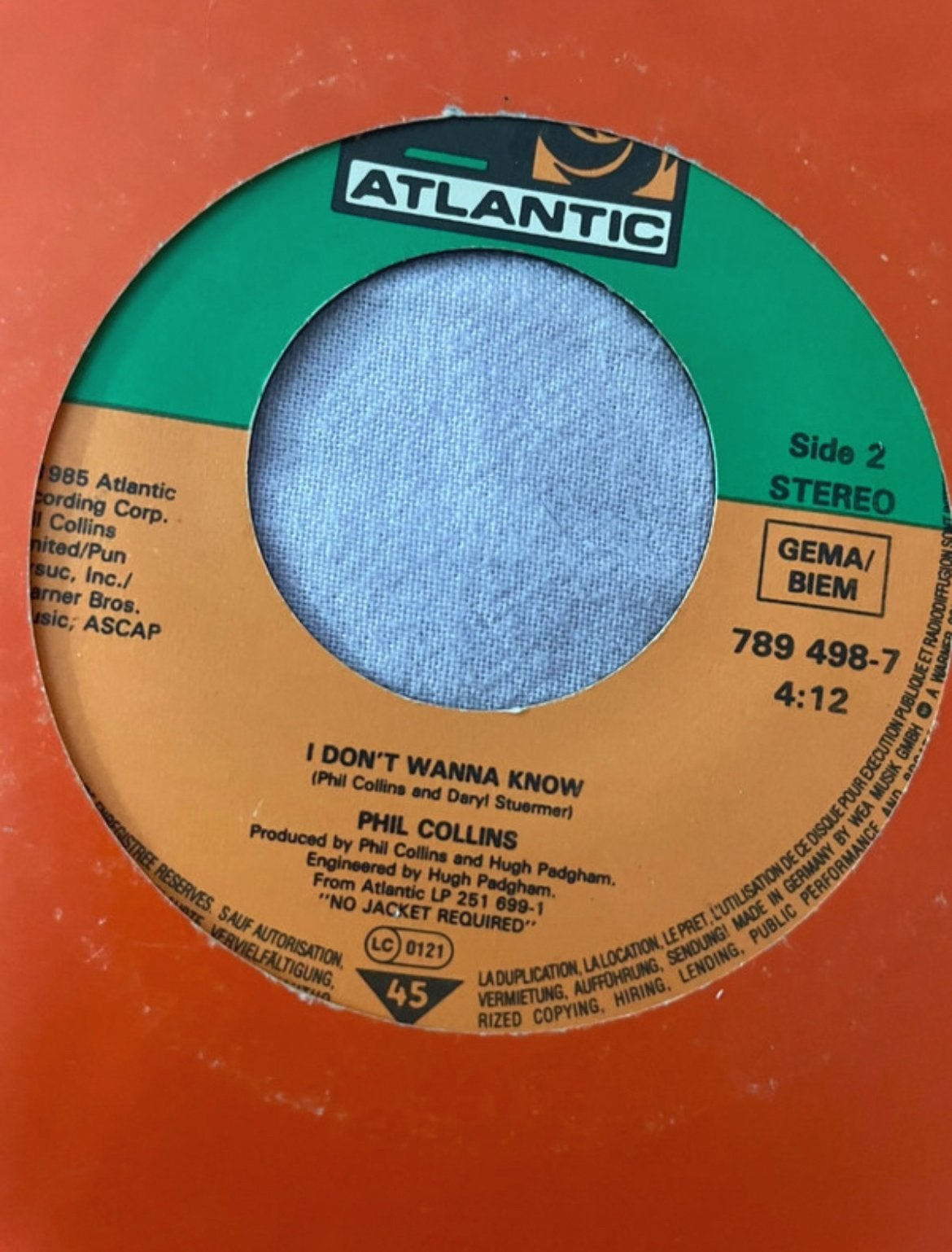 Phil Collins vinylplaat, Ophalen of Verzenden, Zo goed als nieuw, Pop