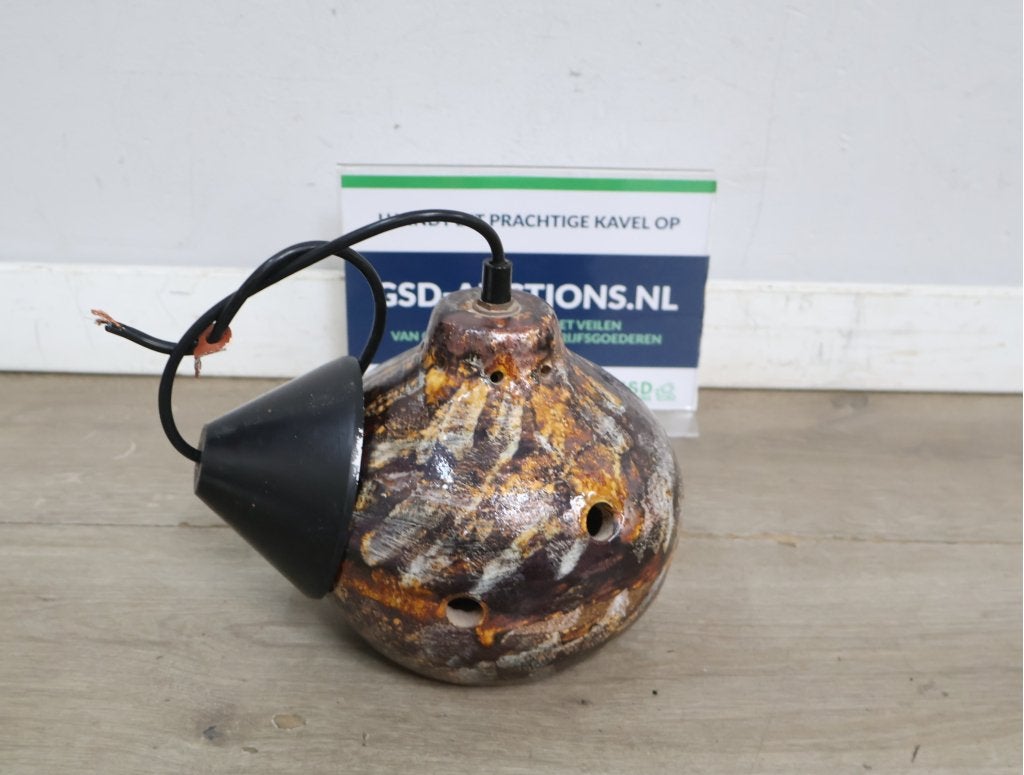 Vintage aardewerken hanglamp, Huis en Inrichting, Lampen | Hanglampen, Ophalen of Verzenden, Niet ingevuld, Niet ingevuld, Niet ingevuld
