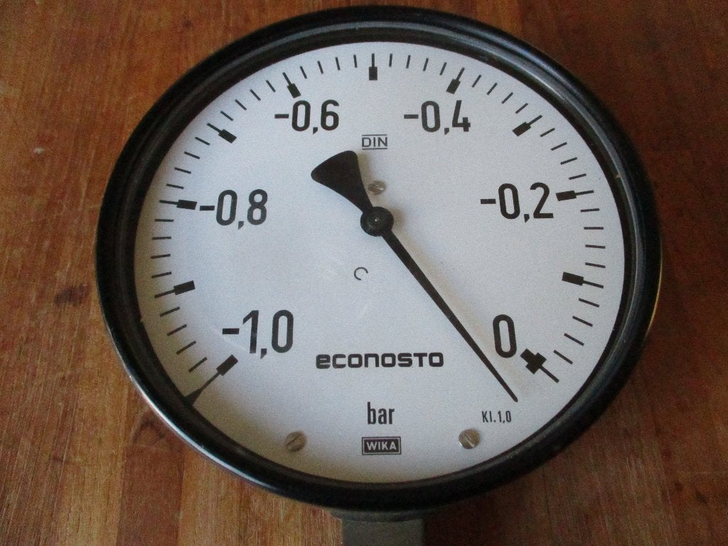 Manometer drukmeter vacuüm Econosto analoog mancave, Ophalen of Verzenden