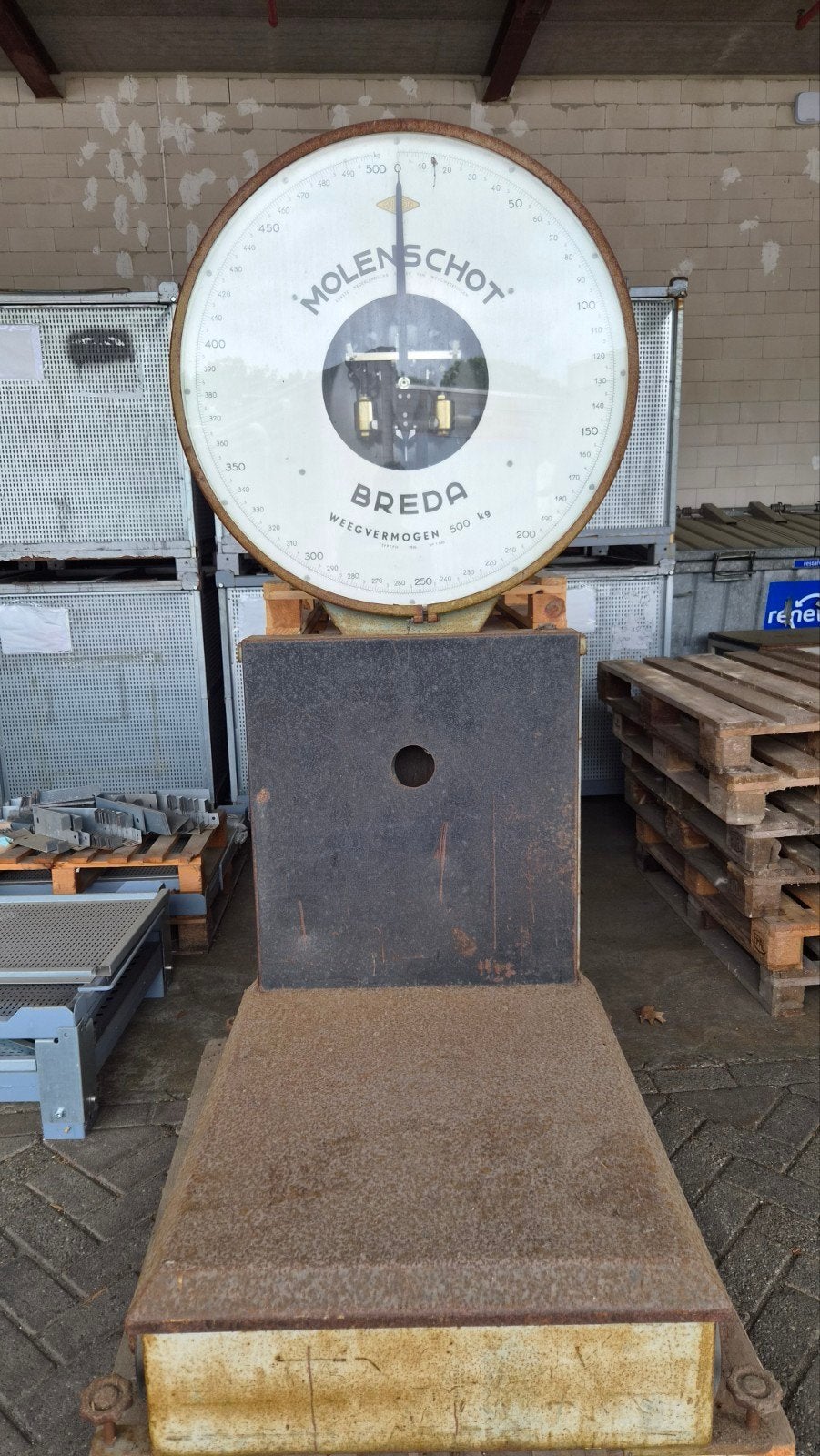 MolenSchot Breda Vloerweegschaal - 500 kg weegvermogen, Ophalen