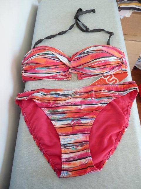 Vrolijke kleurrijke strepen bikini, mt 38 Manouxx Nieuw, Overige kleuren, Manouxx, Nieuw, Ophalen of Verzenden