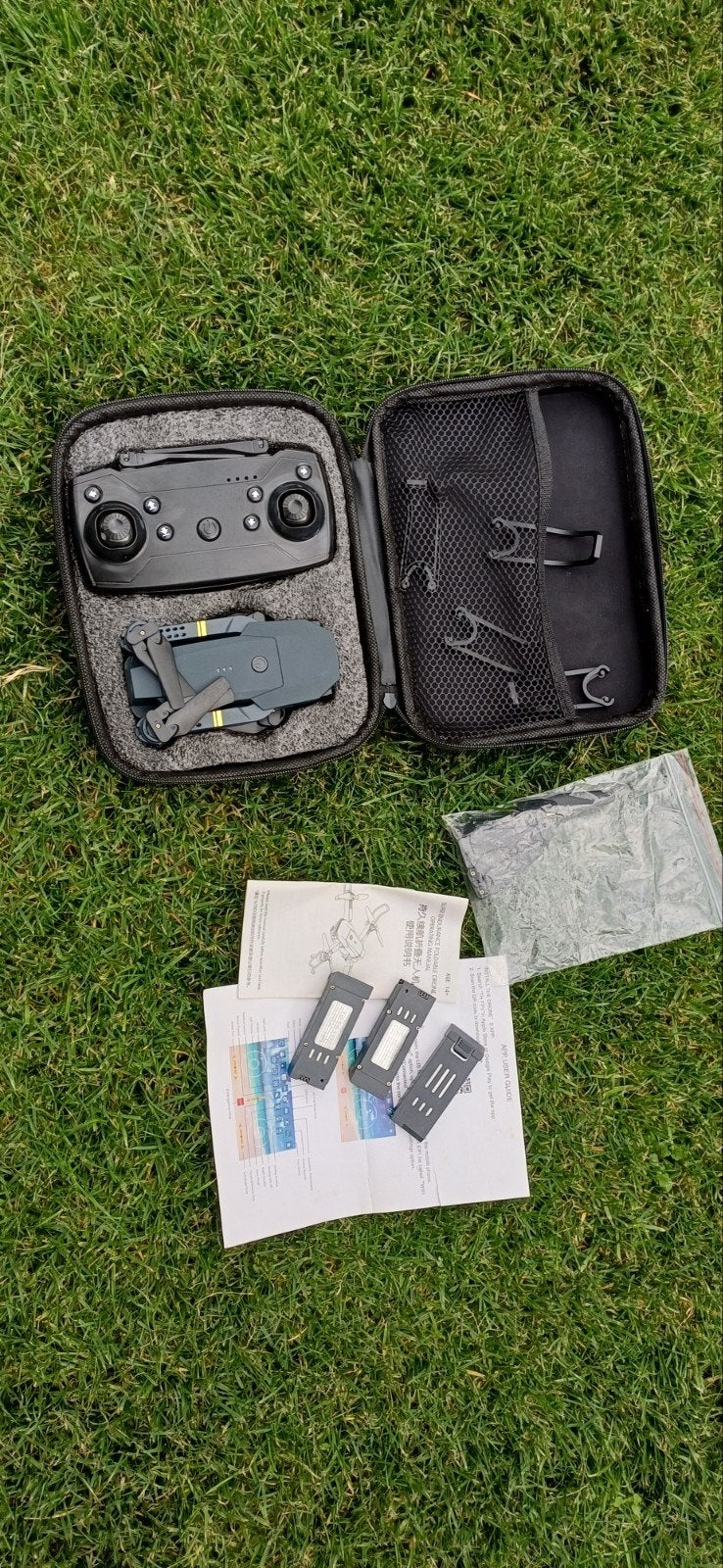 Opvouwbare drone met camera en 3 accu's, Ophalen of Verzenden