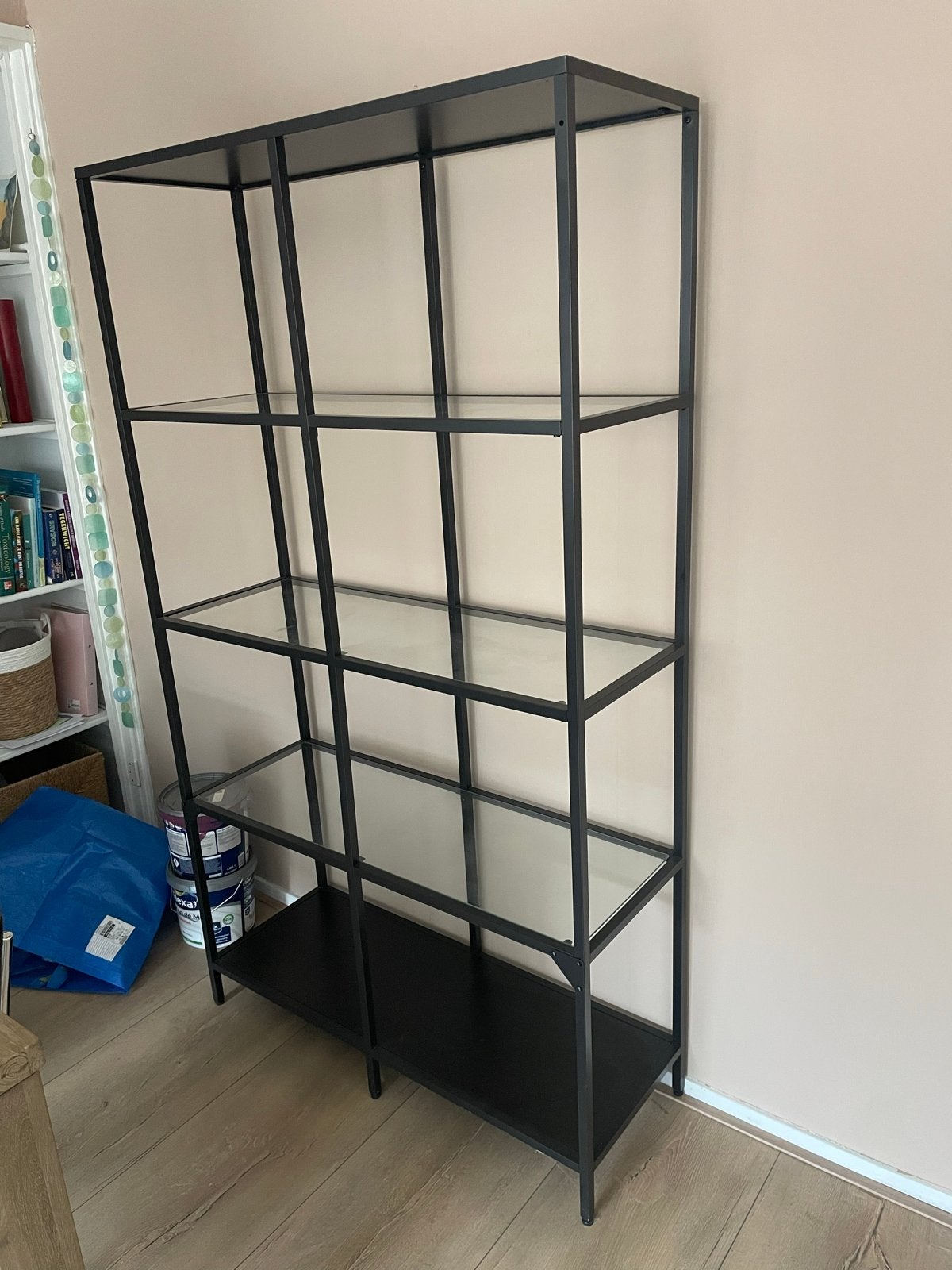 kast met glazen planken, Ophalen, Met plank(en), 50 tot 100 cm, Zo goed als nieuw