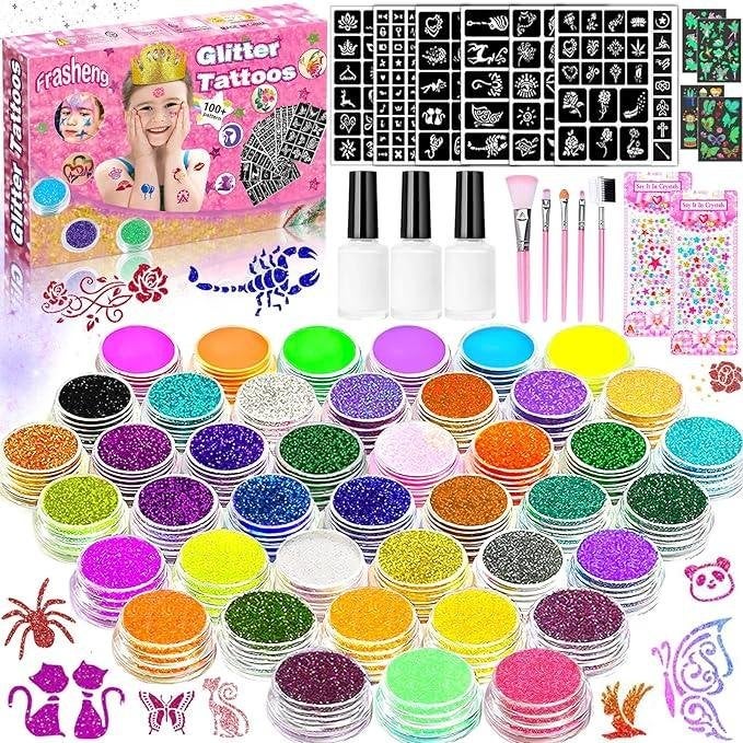 2 nieuwe doosjes glittertattoo, Ophalen of Verzenden, Nieuw, Feestartikel, Overige