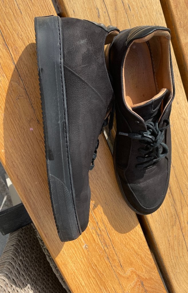 Cycleur de luxe zwarte leren veterschoenen zgan maat 49, Zwart, Cycleur de luxe, Ophalen of Verzenden, Zo goed als nieuw