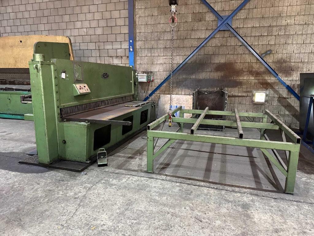 EHT TSH 3050x10 guillotineschaar + aanvoertafel 2500x2000mm, Ophalen