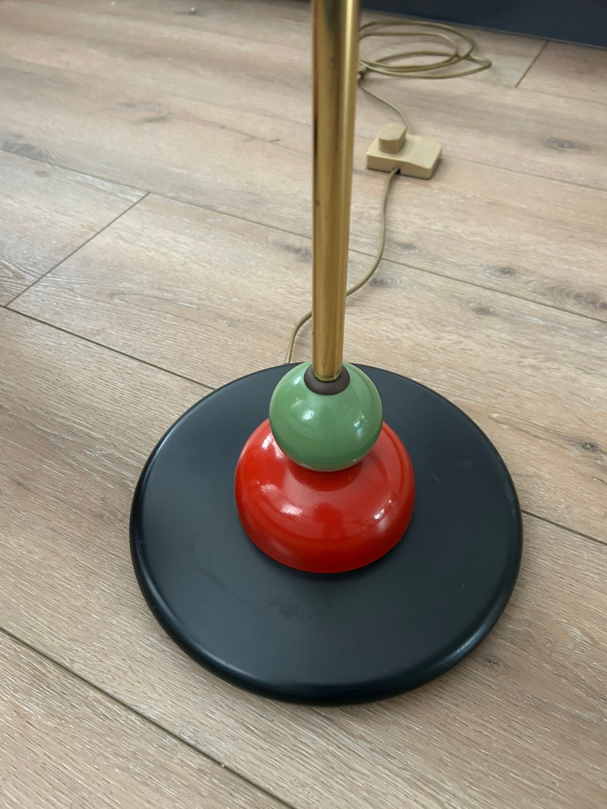 Vintage Staande-vloerlamp, Postmodern/Memphis-design, Ophalen, Gebruikt, E27 (groot), Metaal
