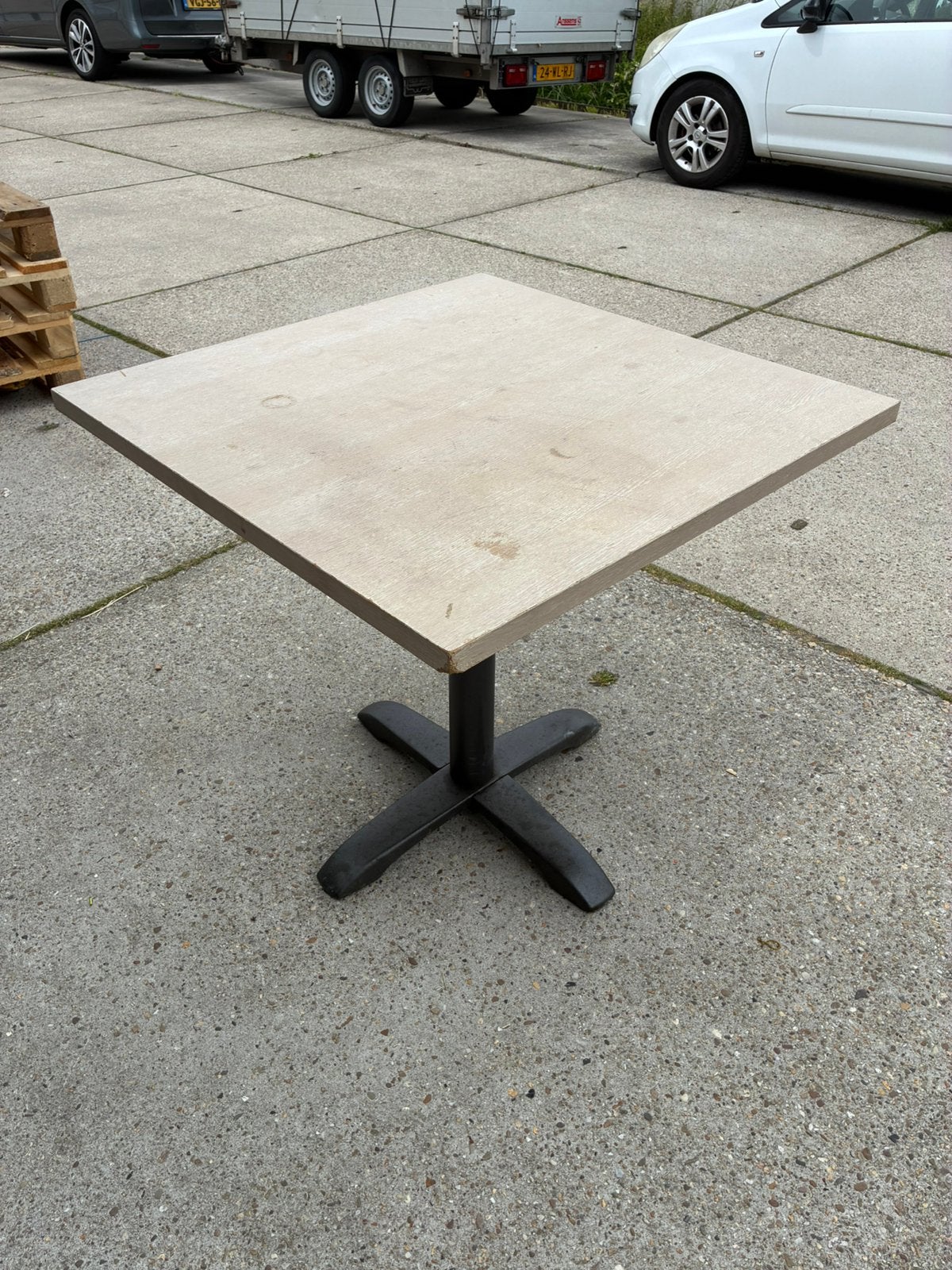 Bistotafel tarrastafel tarras tafel, Ophalen of Verzenden, Zo goed als nieuw, Rechthoekig