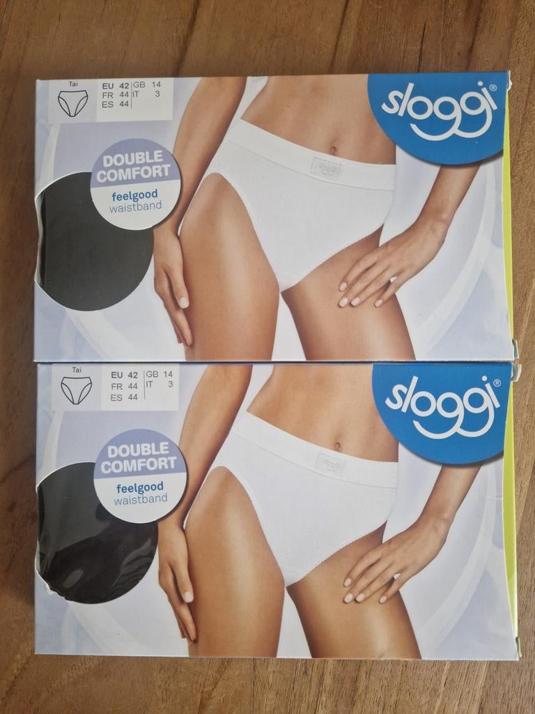 3x Sloggi Double Comfort Slips Zwart - Nieuw, Sloggi, Ophalen of Verzenden, Zwart, Slip