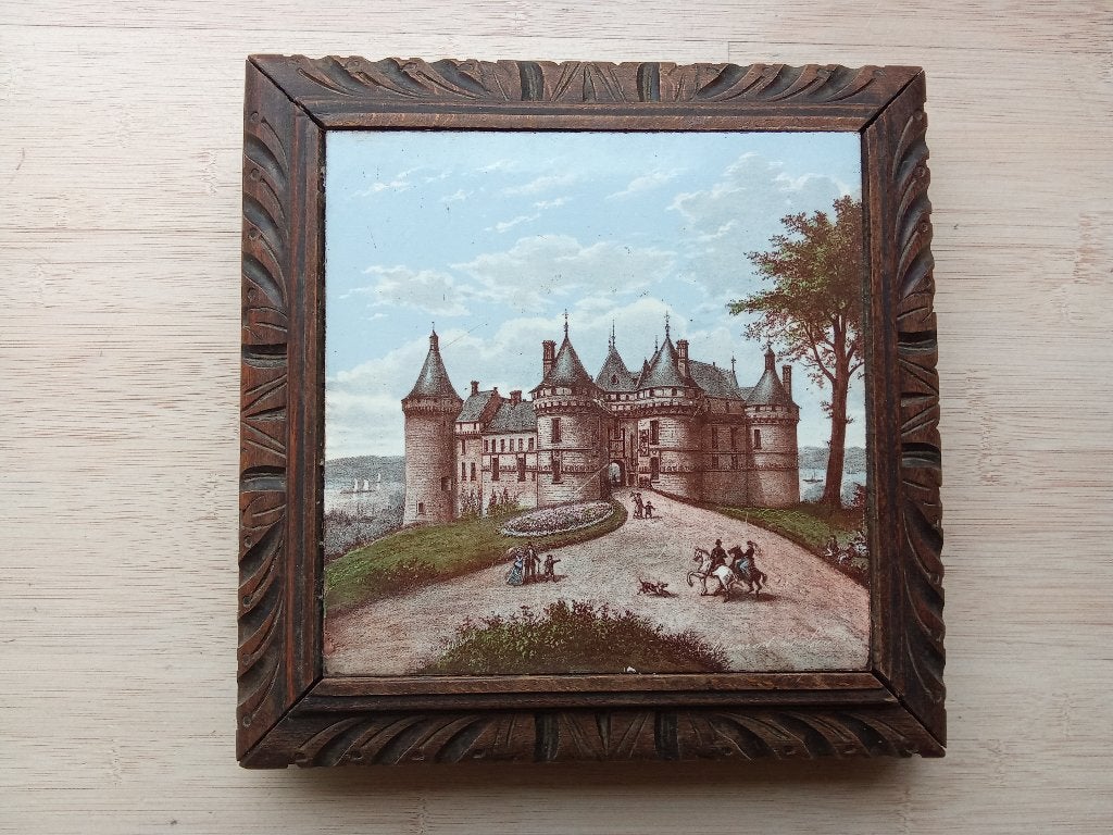 Franse onderzetter met muziekdoos Chaumont -Sur - Loire, Ophalen of Verzenden