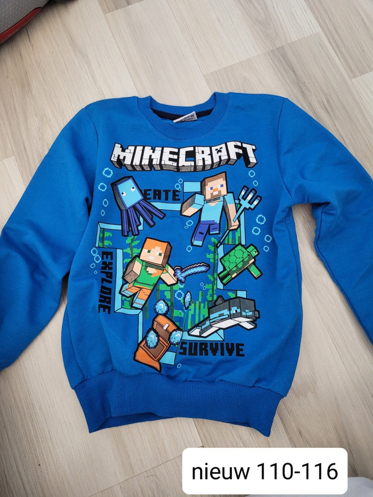 Nieuwe Minecraft trui maat 110-116, Ophalen of Verzenden, Nieuw, Jongen of Meisje, Trui of Vest