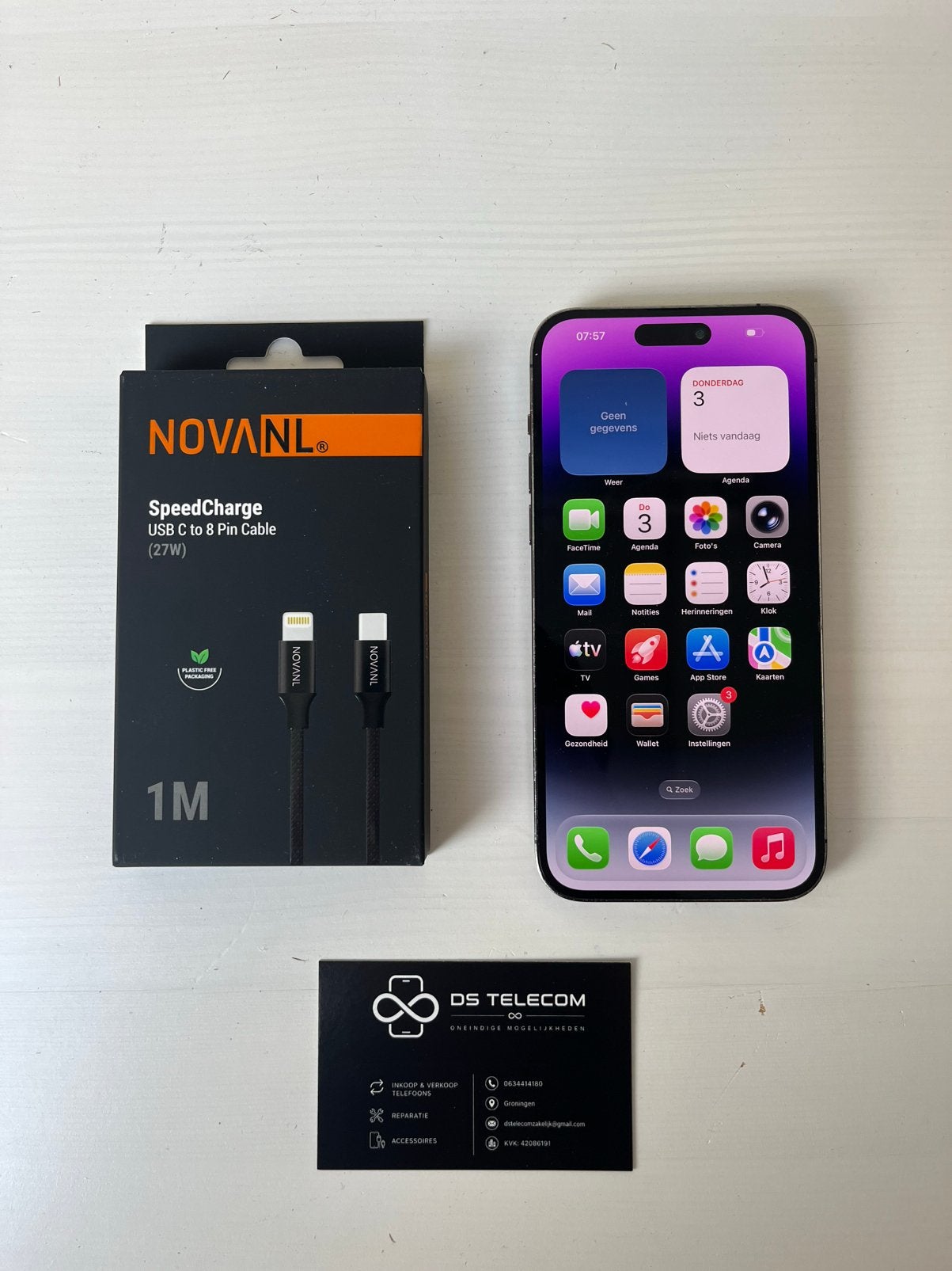 Apple Iphone 14 Pro Max | Nette staat |🔋 100% | DS Telecom, Telecommunicatie, Mobiele telefoons | Apple iPhone, 128 GB, Paars