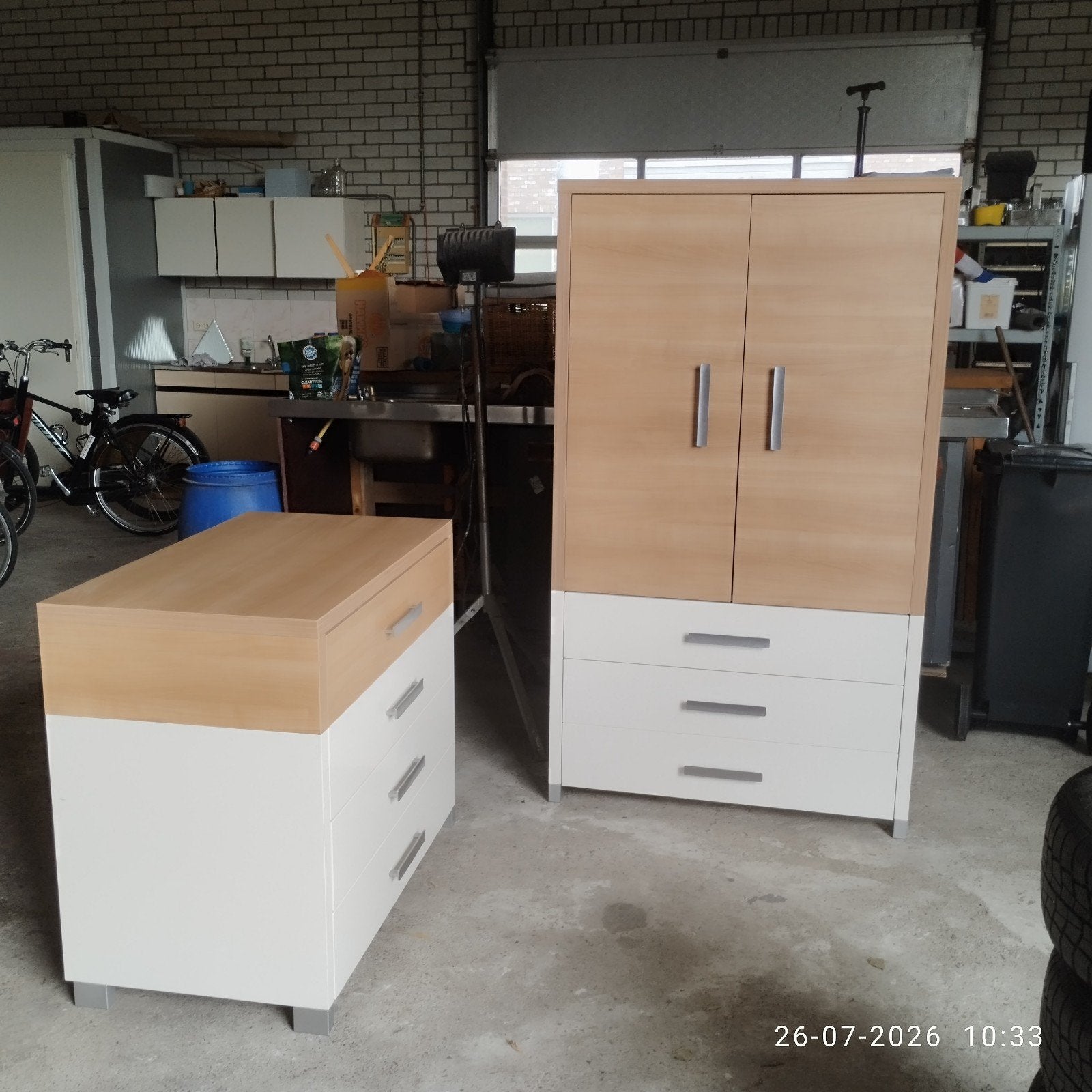 kledingkast en commode, Gebruikt, 100 tot 150 cm, 150 tot 200 cm, 50 tot 75 cm