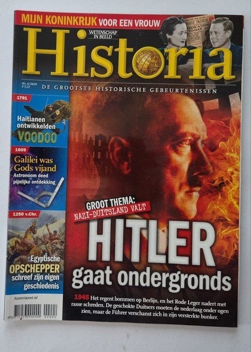 Historia Magazine Nr. 4/2020 - Hitler gaat ondergronds, Boeken, Tijdschriften en Kranten, Zo goed als nieuw, Overige typen, Ophalen of Verzenden