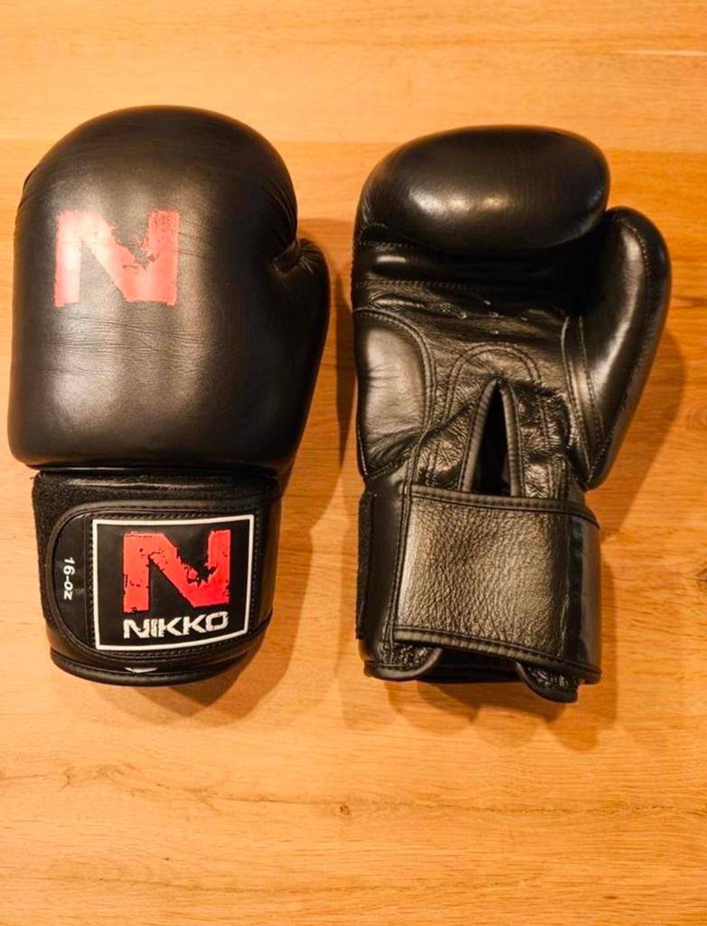 Nikko lederen bokshandschoenen 16oz, Ophalen of Verzenden, Overige