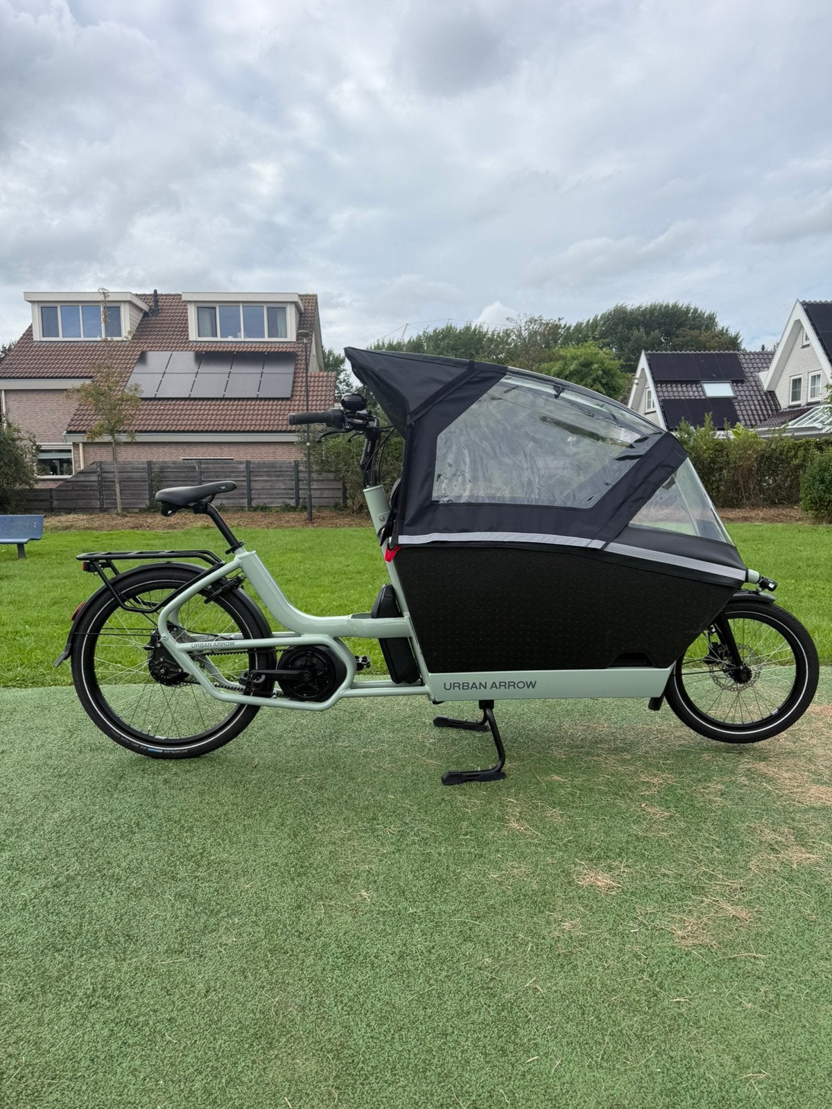 Urban Arrow Family –Groen – 800Wh – Enviolo – Riem – Bosch, Ophalen, Zo goed als nieuw, 4 kinderen of meer