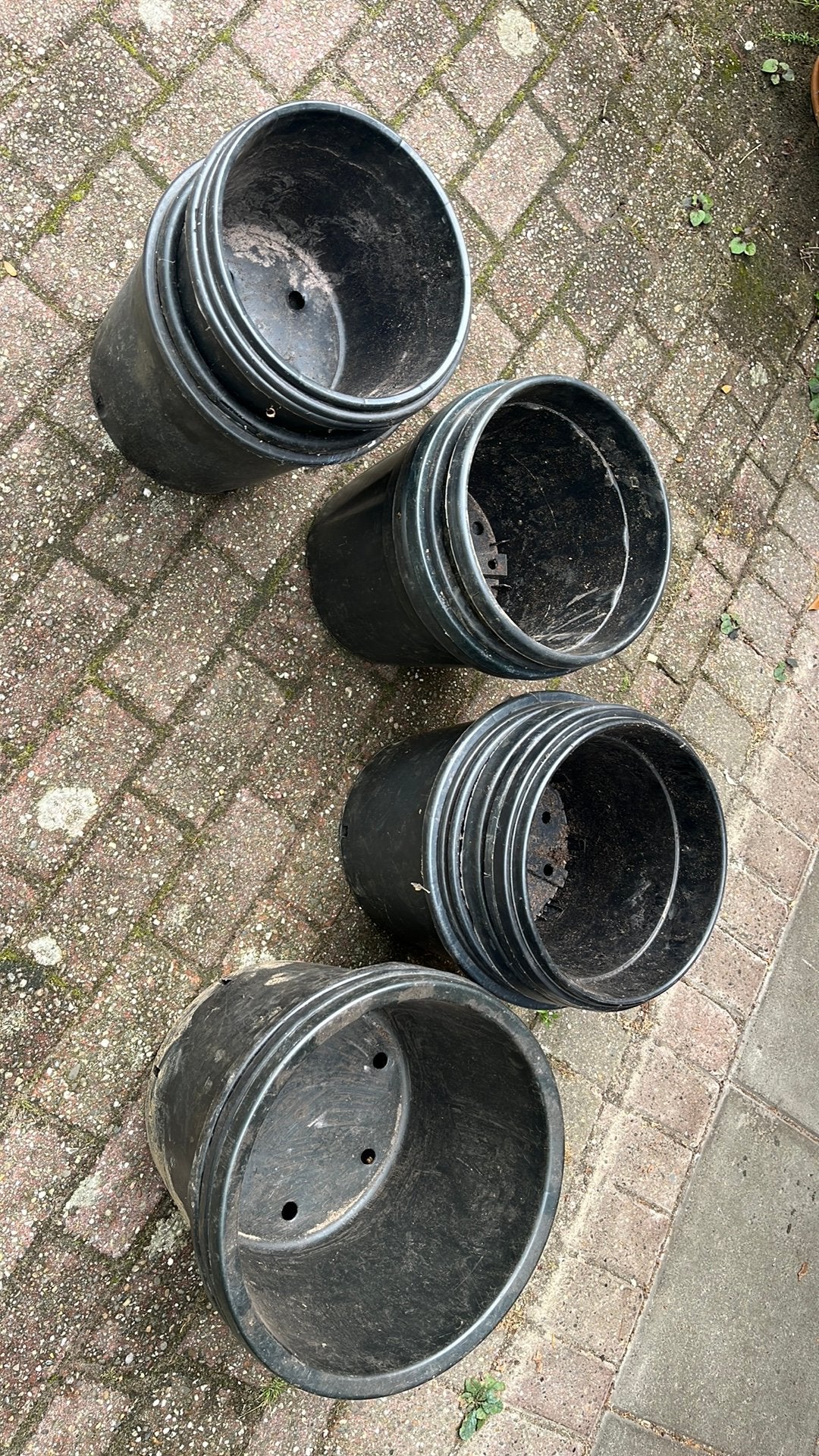 Plastic plant potten, van 25 to 40 cm diameter. 20 stuks, Ophalen, Kunststof, Gebruikt, Minder dan 30 cm