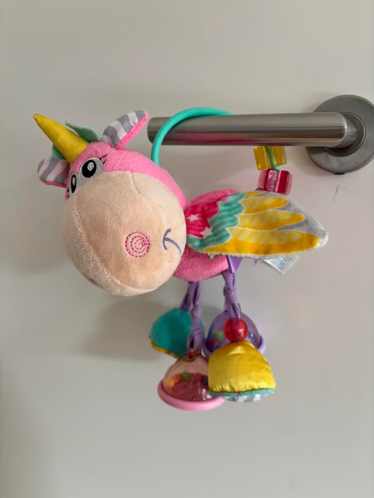 Playgro rammelaar Clip Clop eenhoorn erg netjes, Ophalen of Verzenden, Zo goed als nieuw, Rammelaar