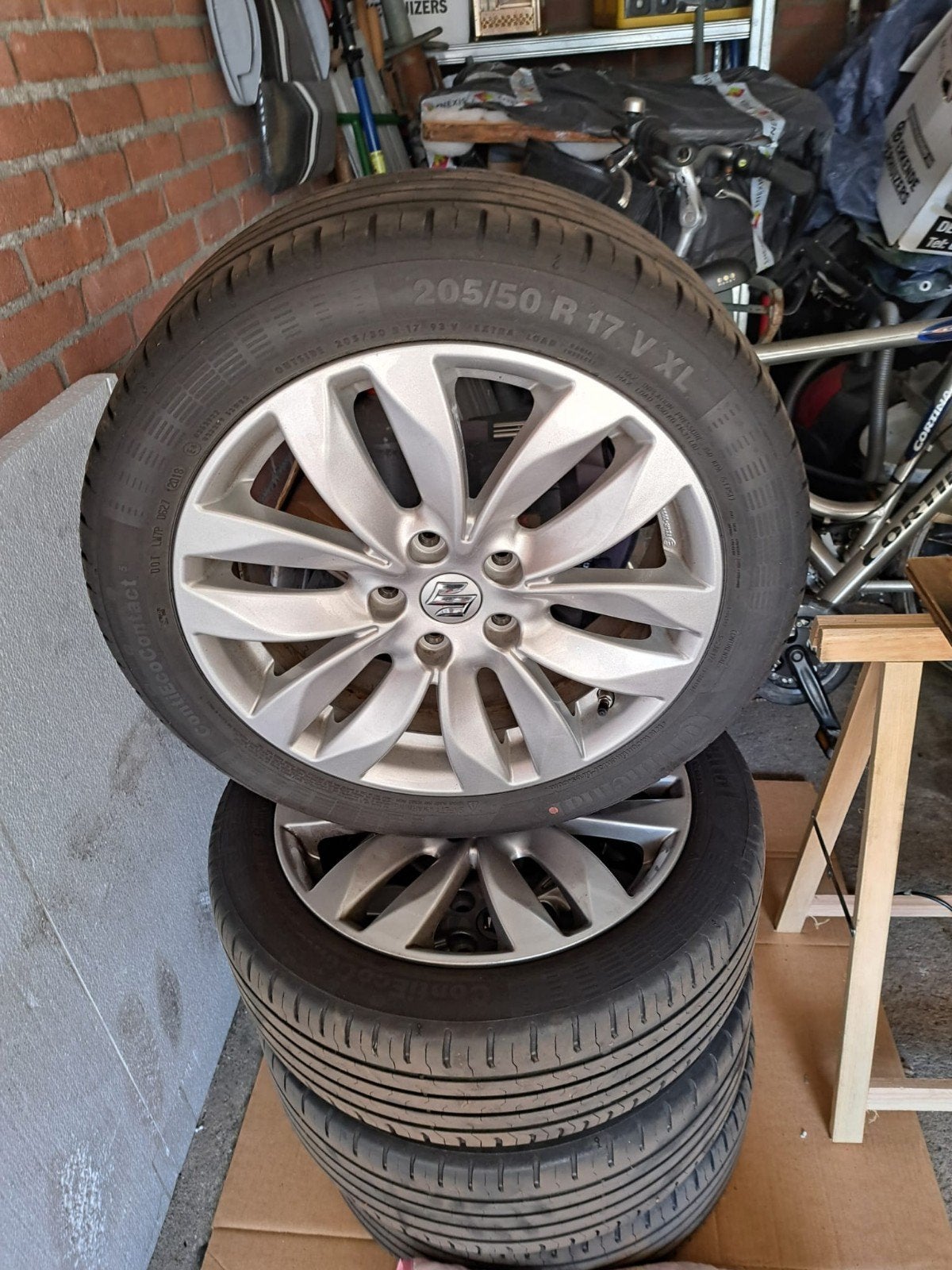 Continental ContiEcoContact 5 banden met Suzuki velgen, Ophalen, Gebruikt, Banden en Velgen, 17 inch