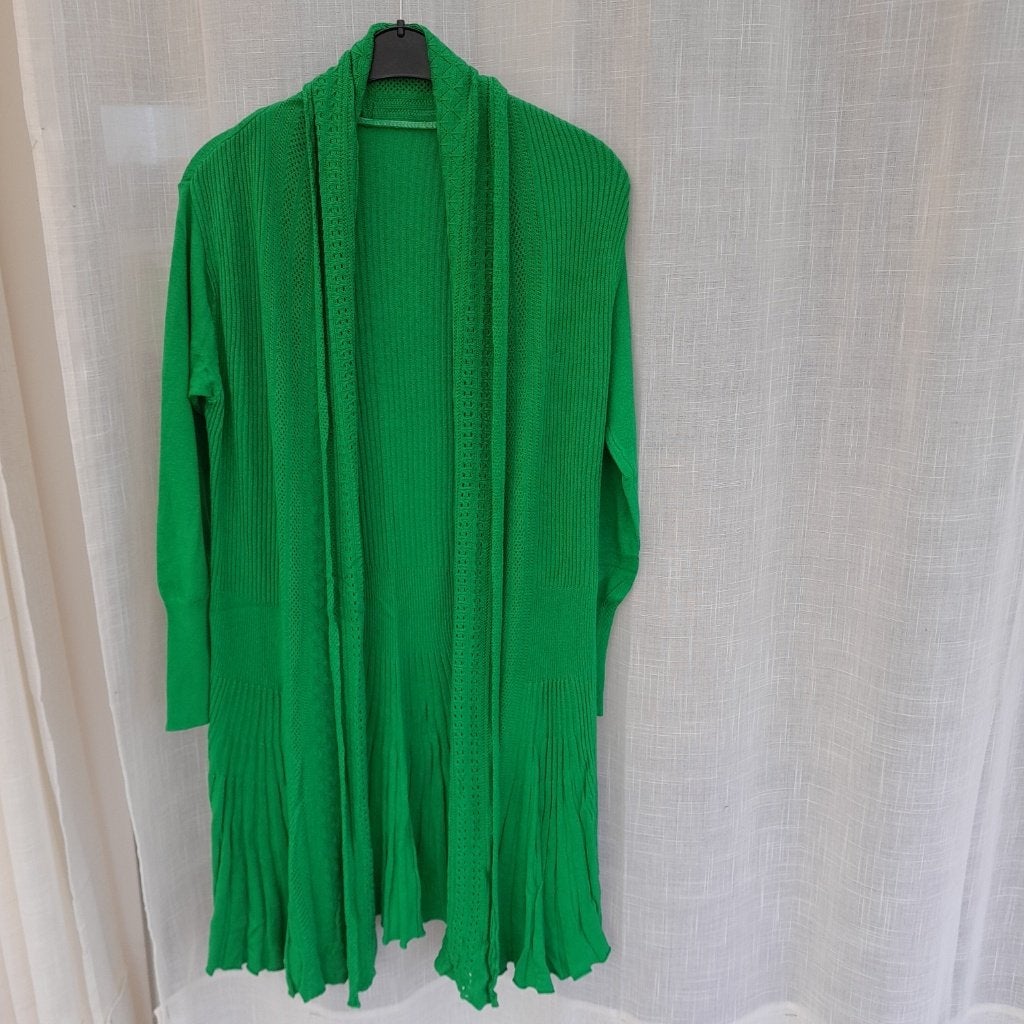 Lien en Giel ajour vest lang appeltjes groen L/XL, Kleding | Dames, Maat 42/44 (L), Lien en giel, Ophalen of Verzenden, Gedragen