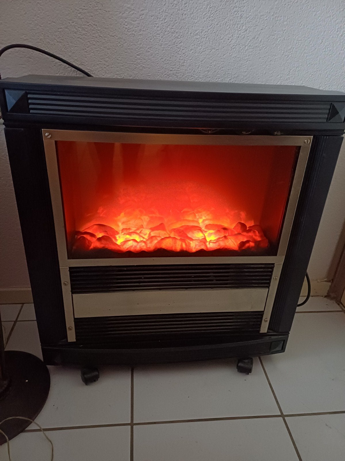 Elektrische sfeerhaard. Z.g.a.n. Geeft warmte., Ophalen, Vrijstaande haard, Elektrische haard