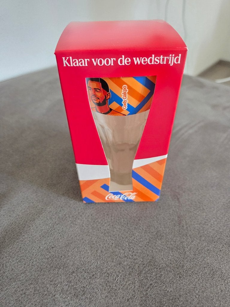 Coca cola glazen wk Cody Gakpo, Verzamelen, Ophalen of Verzenden, Nieuw, Frisdrankglas