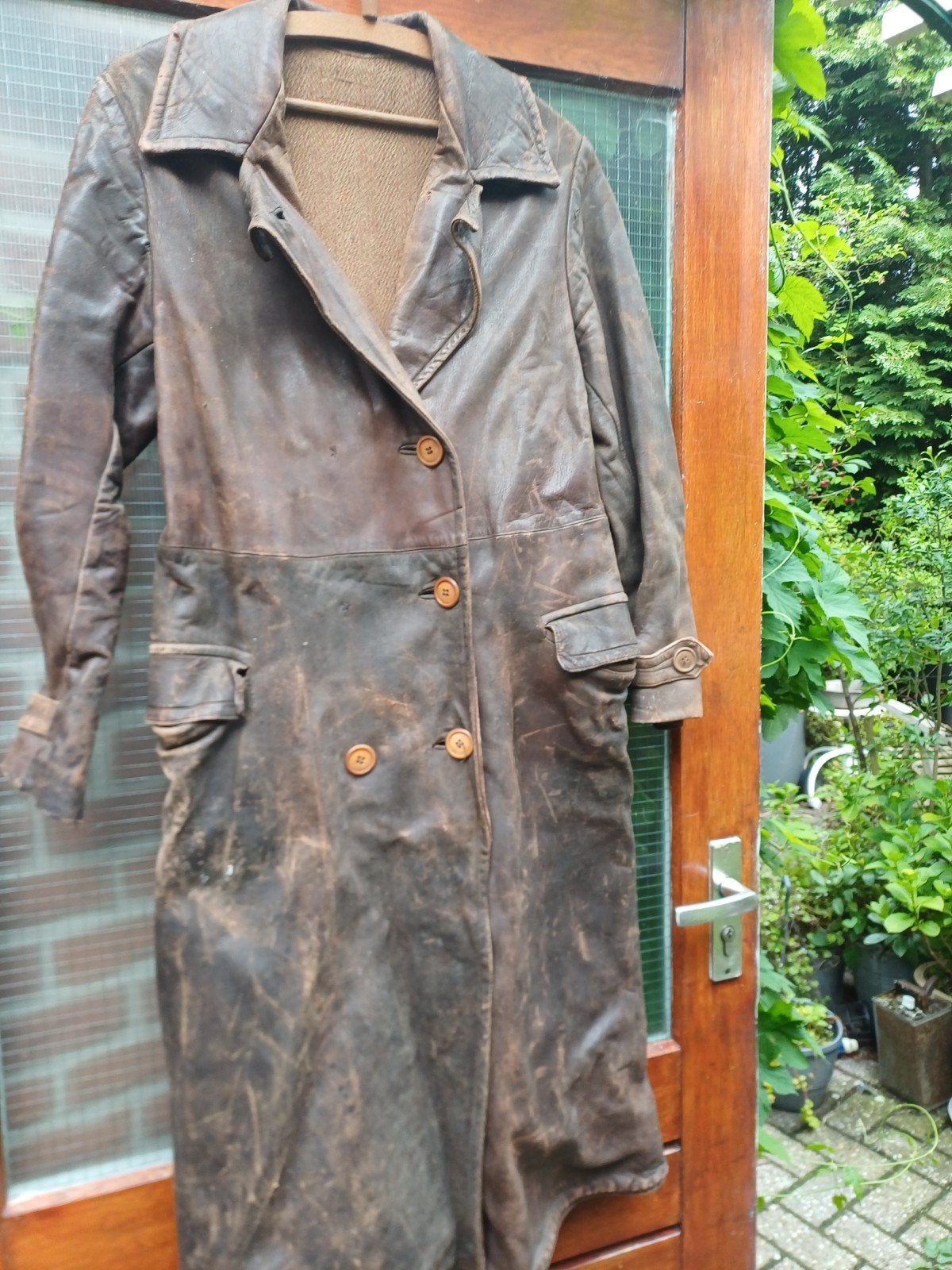 Lanhe lederen motorjas vintage jaren 50, Ophalen of Verzenden, Tweedehands, Jas | leer