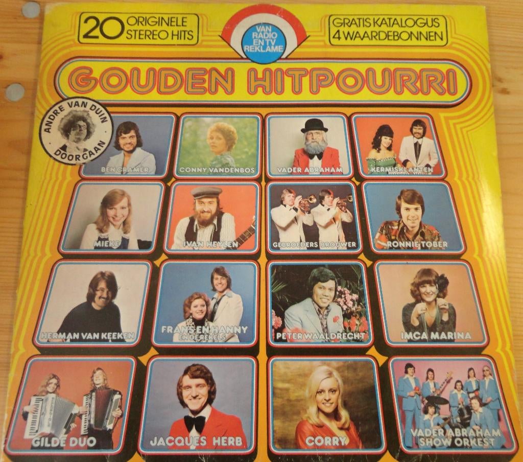 Gouden Hitpourri-20 Hits, Ophalen of Verzenden, Gebruikt, 12 inch, Levenslied of Smartlap