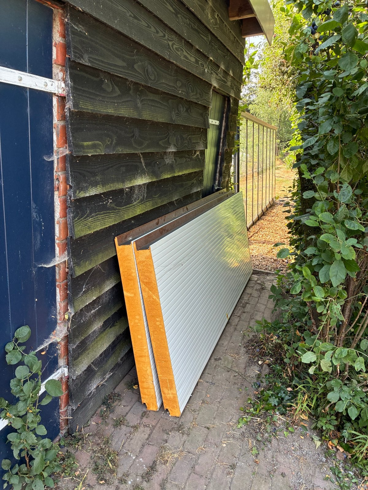 2 Isolatiepanelen /sandwichpanelen 100x2650cm, Doe-het-zelf en Verbouw, Ophalen, Gebruikt, Overige materialen, 100 mm of meer