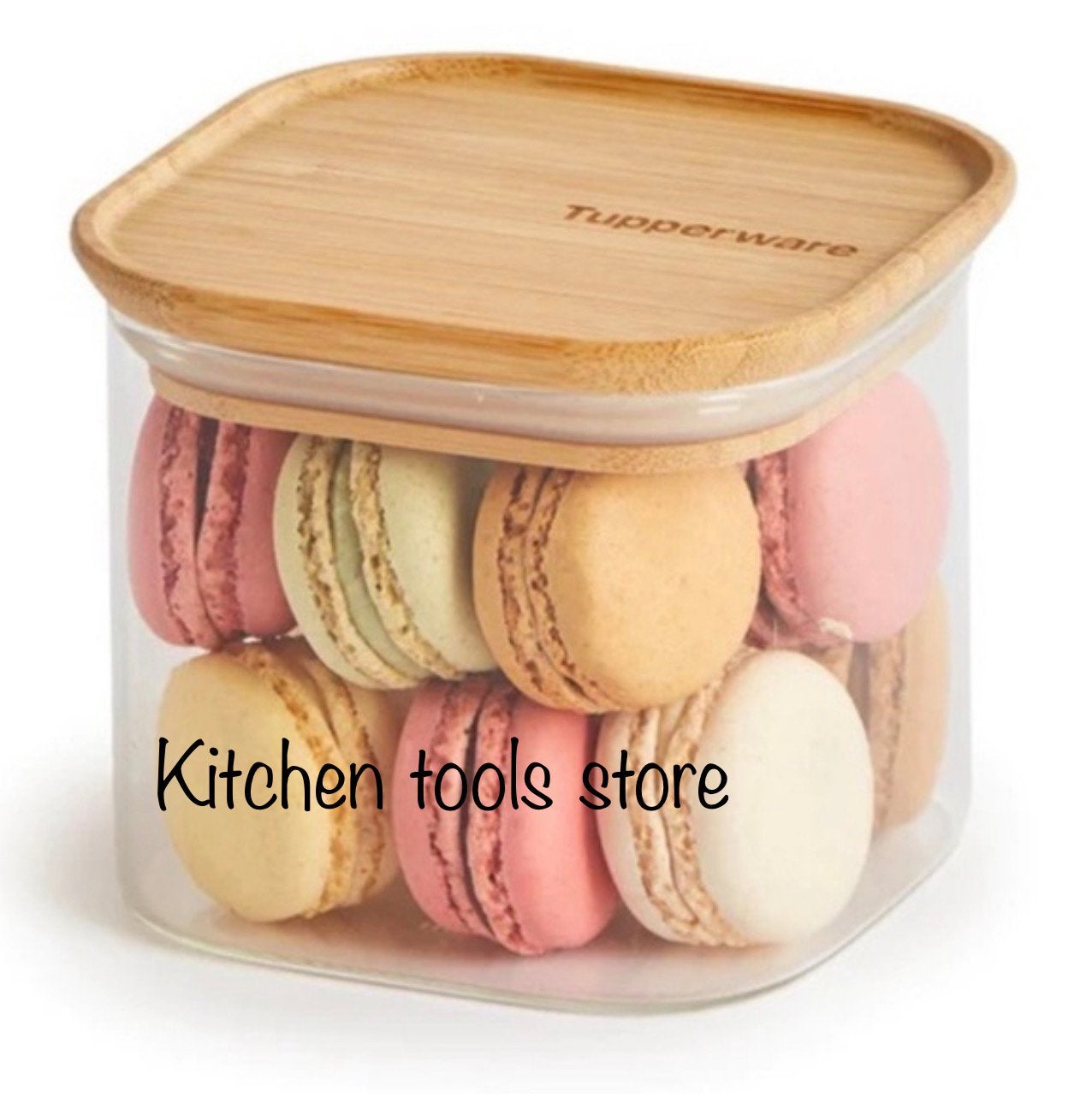 Tupperware Clear storage bamboo glass storage bus 550ml, Overige kleuren, Bewaardoos, Nieuw, Ophalen of Verzenden