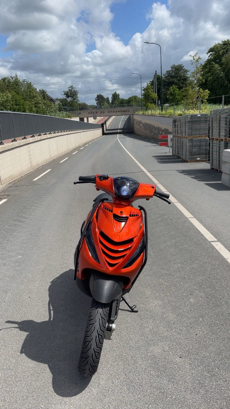 Piaggio Zip 2-takt Scooter - Oranje/Zwart, Ophalen, Tweetakt, Maximaal 45 km/u, Zo goed als nieuw