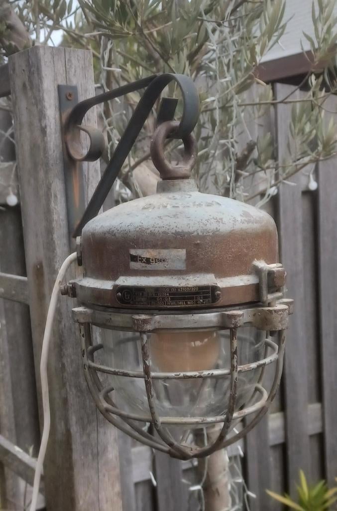 Oude CEAG DDR kooilamp Bully bunker lamp industrieel, Ophalen of Verzenden