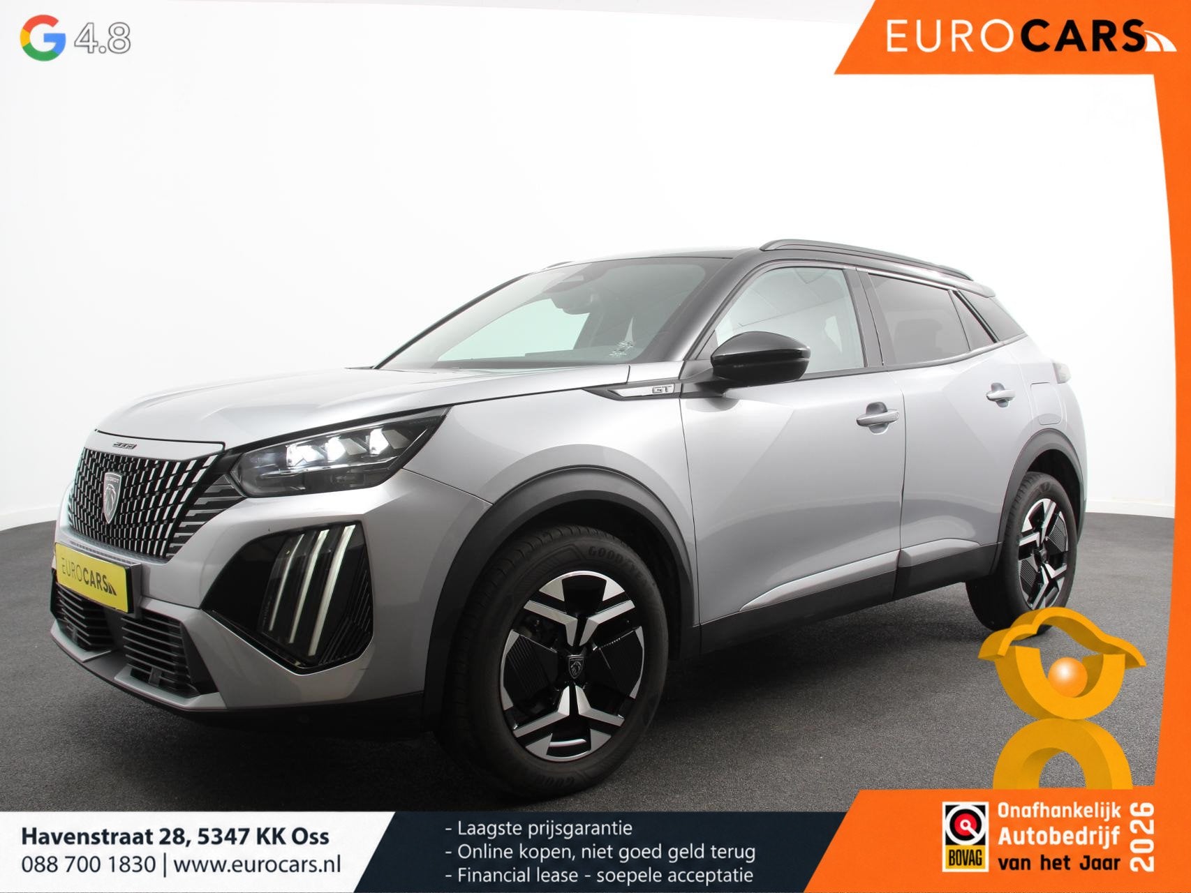Peugeot 2008 1.2 GT Automaat Climate control Cruise control, Auto's, Gebruikt, Euro 6, 1199 cc, Leder en Stof