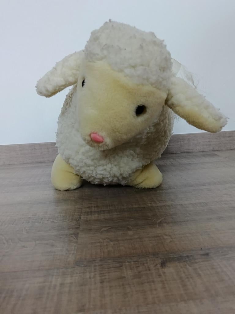 Schattige pluche lam / schaap knuffel – Wit/Crème, Ophalen of Verzenden