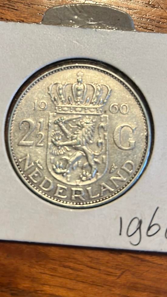 2 1/2 gulden Juliana 1960, Ophalen of Verzenden, Koningin Juliana, 2½ gulden