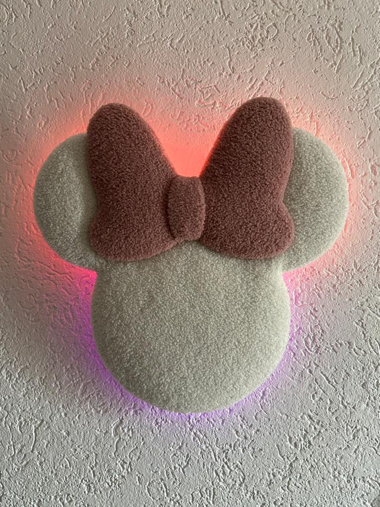 Minnie Mouse roze wandlamp dreamlight 45x45 cm, Kinderen en Baby's, Kinderkamer | Inrichting en Decoratie, Ophalen of Verzenden