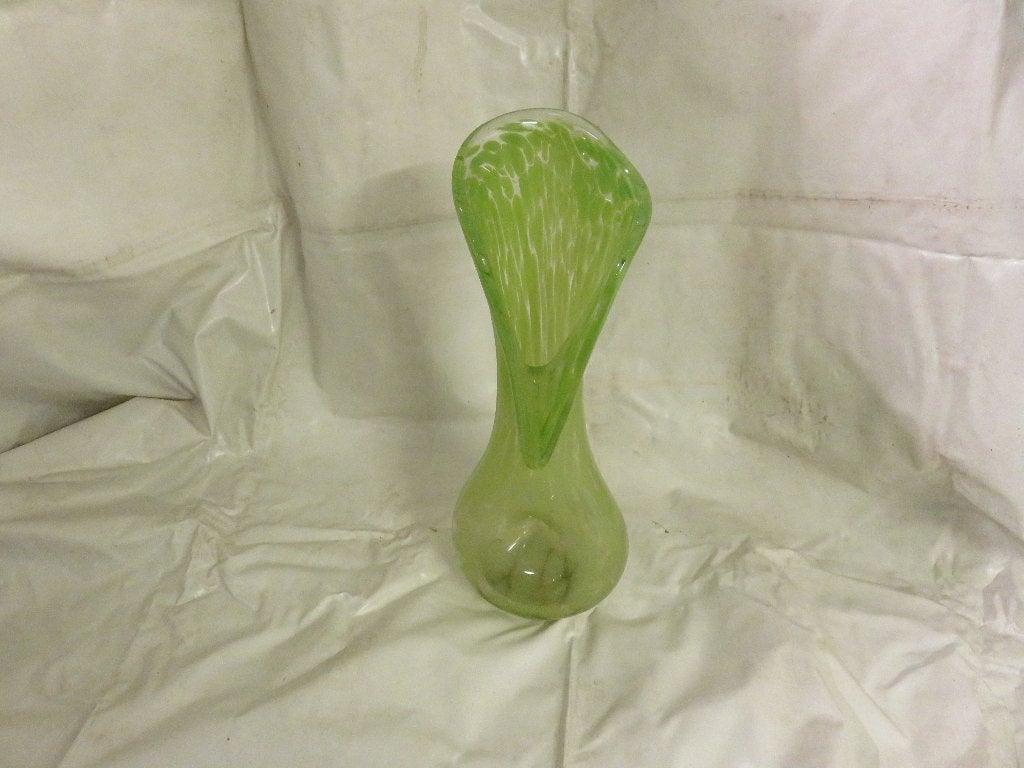groene Glazen Vaas, Ophalen, Handgemaakt, Nieuw, Glas