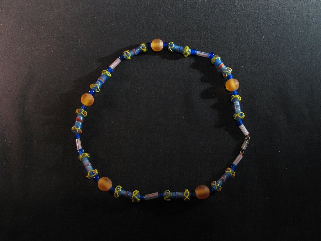 Ketting mondgeblazen glas Murano. 2187, Ophalen of Verzenden