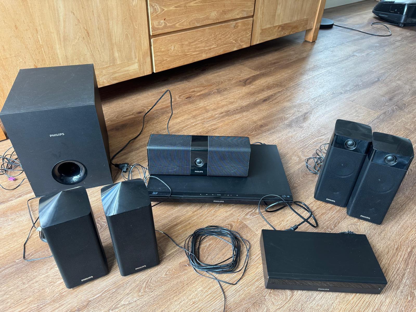 Philips Bleu-ray home cinema set, Audio, Tv en Foto, Home Cinema-sets, Philips, Blu-ray-speler, 70 watt of meer, Ophalen of Verzenden