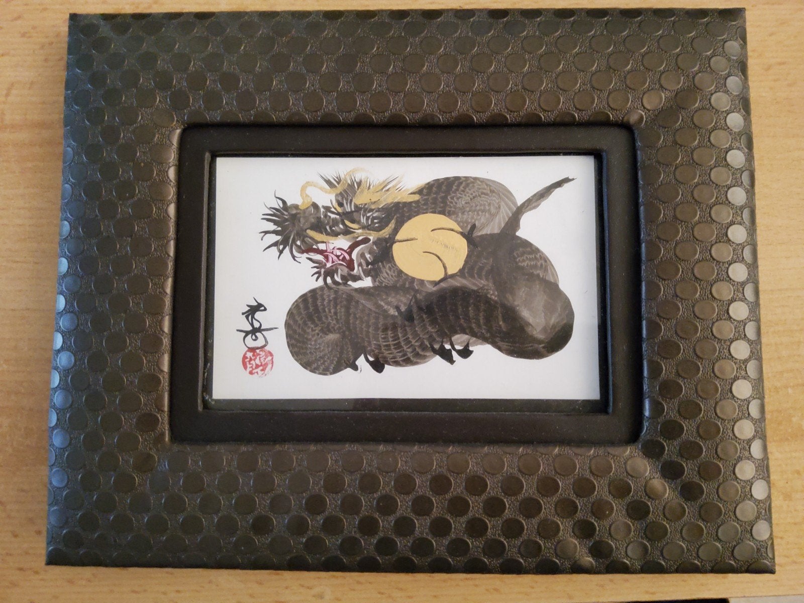 Japans Draak Schilderij - Ingelijst Kunstwerk, Ophalen of Verzenden