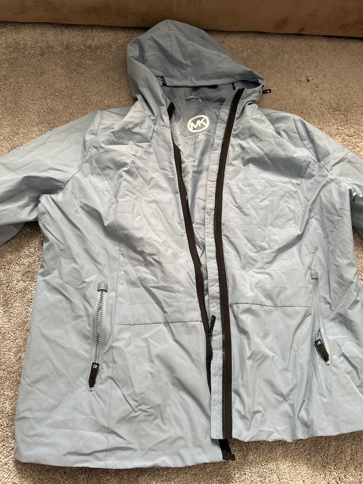Michael Kors jas 3XL - Lichtblauw, Ophalen of Verzenden, Gedragen, Maat 46/48 (XL) of groter, Blauw