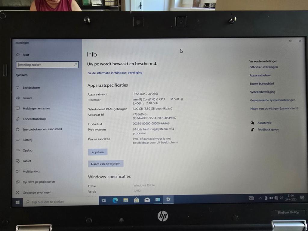 HP EliteBook 8440p Laptop - i5 M520, 6GB RAM, SSD, Ophalen of Verzenden