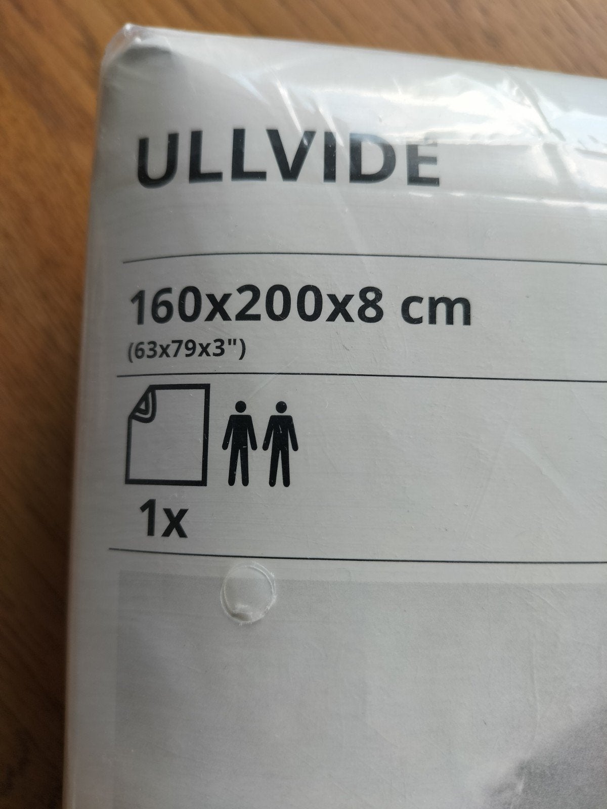 IKEA ULLVIDE Hoeslaken 160x200x8 cm - Nieuw in verpakking, Ophalen of Verzenden, Nieuw, Wit, Hoeslaken of Sloop