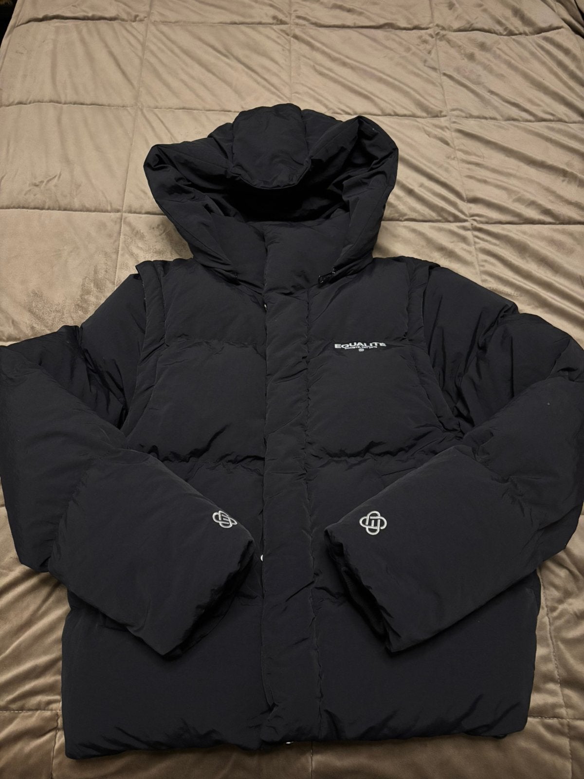 Equalité societe puffer winterjack zwart, Kleding | Heren, Ophalen of Verzenden, Nieuw, Maat 46 (S) of kleiner, Zwart