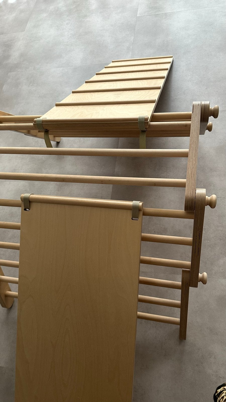 5 delig Ette Tete houten Klimrek met Tentdoek en 2x glijbaan, Kinderen en Baby's, Ophalen, Zo goed als nieuw, Klimwand