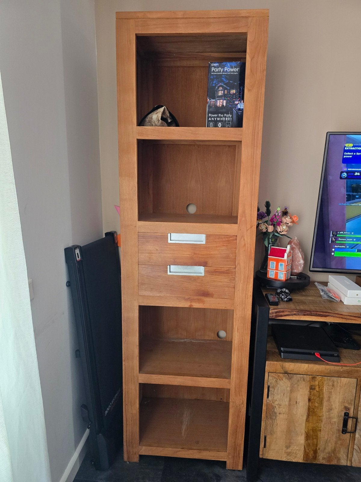 2 Teakhouten stevige kasten, Ophalen, Gebruikt, 200 cm of meer, Teakhout