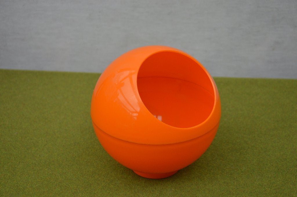 retro / vintage Space age oranje bol /bolvormige opbergbal, Ophalen of Verzenden, Huis en Inrichting
